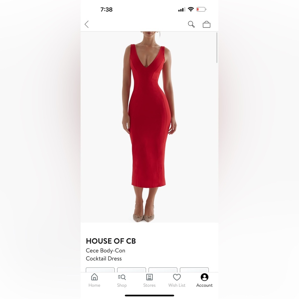 House of cb red dress Cece bodycon